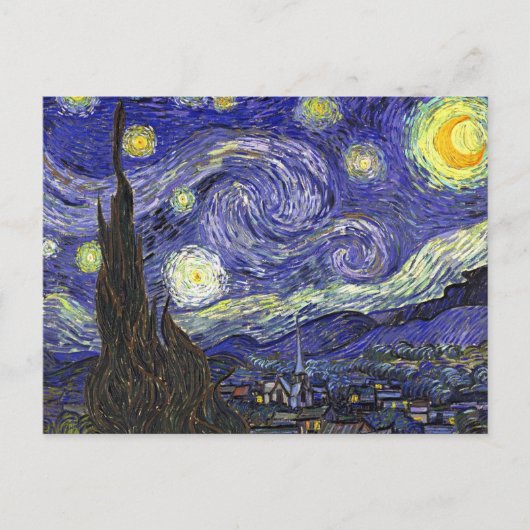 Carte Postale Starry Night, Vincent Van Gogh. (Devant)