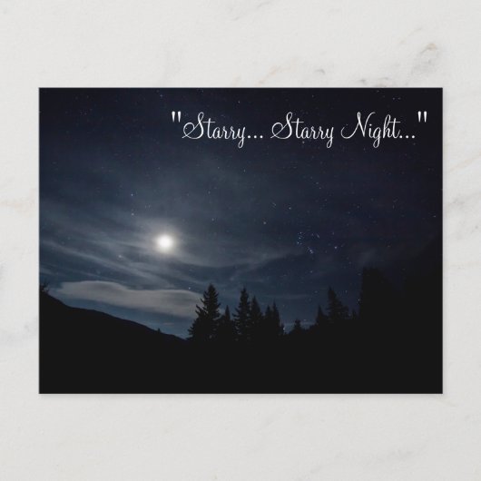 CARTE POSTALE ~ "Starry.. Nuit étoilée..." (Devant)