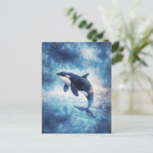 Carte Postale Starry Orca Whale Celestial Galaxy (Debout devant)