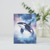 Carte Postale Starry Orca Whale Galaxy Night (Debout devant)