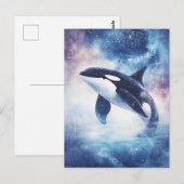 Carte Postale Starry Orca Whale Galaxy Night (Devant / Derrière)