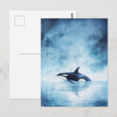 Carte Postale Starry Orca Whale Midnight Ocean (Devant / Derrière)