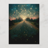 Carte Postale Starry Road Imaginaire Paysage Sci-Fi (Devant)