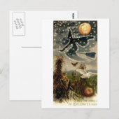 Carte Postale Starry Witch sur Broomstick (Devant / Derrière)