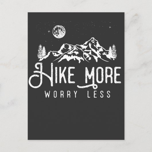 Carte Postale Stars de nuit Sky Mountains Forest Randonnée Campi (Devant)