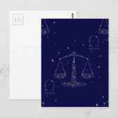 Carte Postale stars libra (Devant / Derrière)