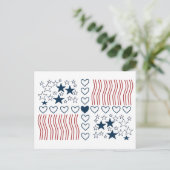 Carte Postale Stars Stripes Coeurs (Debout devant)