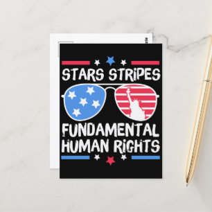 Carte Postale Stars Stripes Droits fondamentaux de l'homme