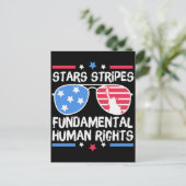 Carte Postale Stars Stripes Droits fondamentaux de l'homme (Debout devant)