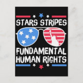 Carte Postale Stars Stripes Droits fondamentaux de l'homme (Devant)
