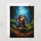 Carte Postale Starscape Dachshund (Devant / Derrière)