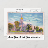 Carte Postale State Capitol, Hartford, Connecticut (Devant / Derrière)