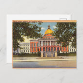 Carte Postale State House, Beacon Hill, Boston, Massachusetts (Devant / Derrière)