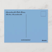 Carte Postale State House du Massachusetts Boston Massachusetts (Dos)