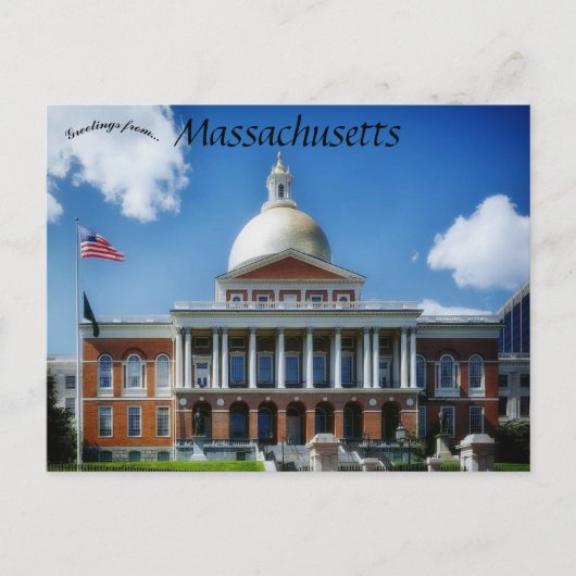 Carte Postale State House du Massachusetts Boston Massachusetts (Devant)