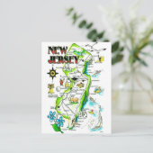 Carte Postale State of New Jersey Illustrated Postcard (Debout devant)
