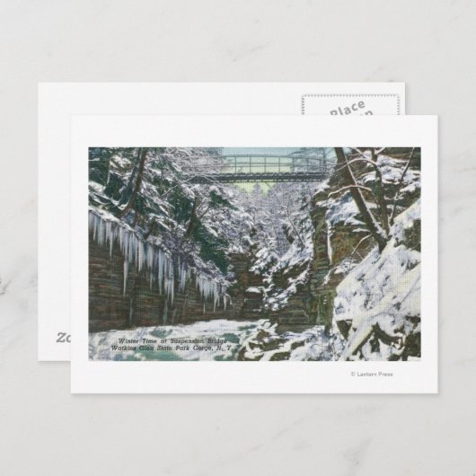 Carte Postale State Park Gorge Suspension Bridge View in (Devant / Derrière)