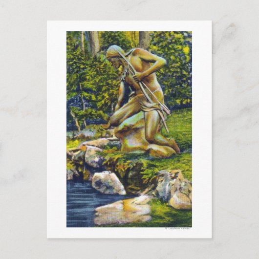 Carte Postale State Park Statue indienne (Devant)