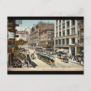 Carte Postale State St Chicago IL Vintage 1905