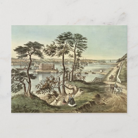 Carte Postale Staten Island et Narrows du Fort Hamilton (Devant)