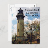 Carte Postale Staten Island Lighthouse, New York Postcard (Devant / Derrière)