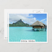Carte Postale Station balnéaire dans la lagune de Bora Bora (Devant / Derrière)