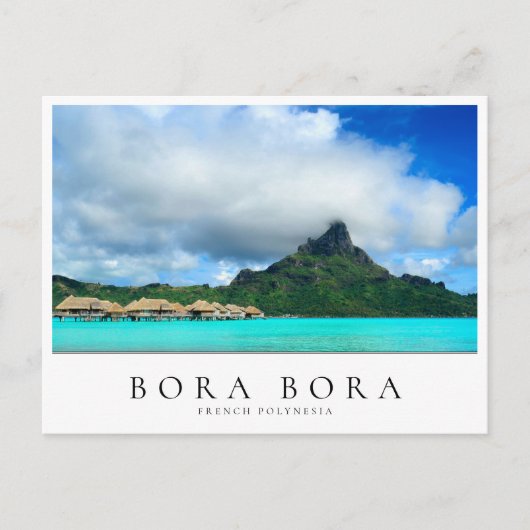 Carte Postale Station balnéaire et île de Bora Bora, Polynésie (Devant)