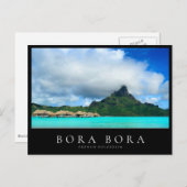 Carte Postale Station balnéaire et île de Bora Bora, Polynésie (Devant / Derrière)