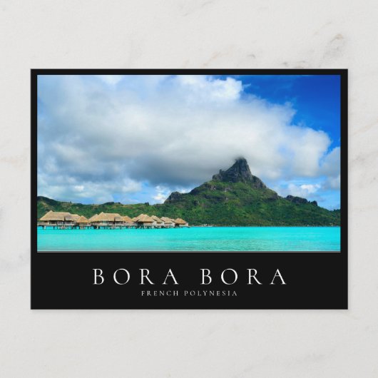 Carte Postale Station balnéaire et île de Bora Bora, Polynésie (Devant)