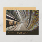 Carte Postale Station de métro de Budapest Hongrie (Devant / Derrière)