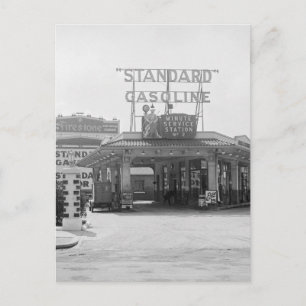 Carte Postale Station de remplissage des années 1920