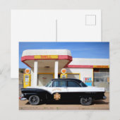 Carte Postale Station de service classique de la Patrol Biker (Devant / Derrière)