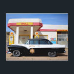 Carte Postale Station de service classique de la Patrol Biker<br><div class="desc">Bonjour ! J'espère que vous aimez cette photo que j'ai capturée lors de mes voyages. N'hésitez pas à ajouter votre propre texte ! Regardez mon magasin pour plus de détails.</div>