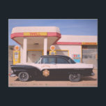 Carte Postale Station de service classique de la Patrol Biker<br><div class="desc">Bonjour ! J'espère que vous aimez cette photo que j'ai capturée lors de mes voyages. N'hésitez pas à ajouter votre propre texte ! Regardez mon magasin pour plus de détails.</div>