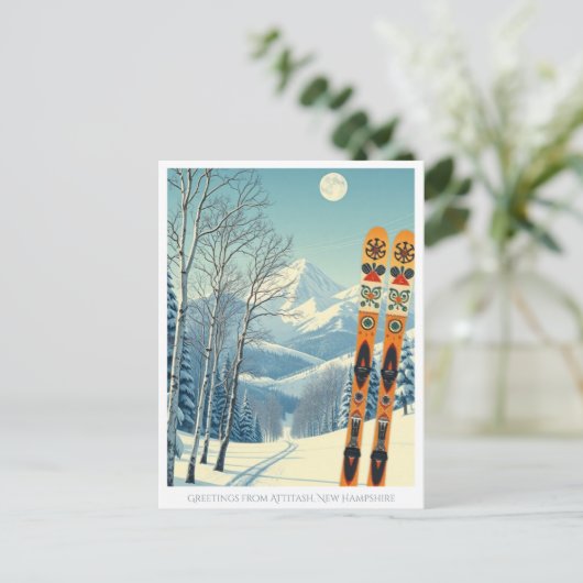 Carte Postale Station de ski Attitash Mountain New Hampshire Car (Debout devant)