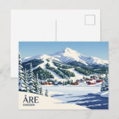 Carte Postale Station de ski d'Åre Suède (Devant / Derrière)