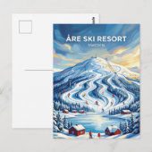 Carte Postale Station de ski d'Åre Suède (Devant / Derrière)