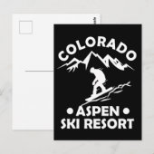 Carte Postale Station de ski d'Aspen Colorado (Devant / Derrière)