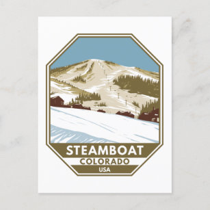 Carte Postale Station de ski de bateau à vapeur Winter Colorado
