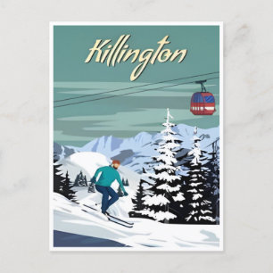 Carte Postale Station de ski de Killington Hiver Vermont Vintage