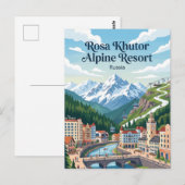 Carte Postale Station de ski de Rosa Khutor Russie (Devant / Derrière)