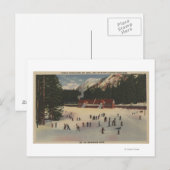 Carte Postale Station de ski de Snoqualmie, WA - Vue du ski (Devant / Derrière)