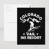 Carte Postale Station de ski de Vail Colorado (Devant / Derrière)