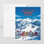 Carte Postale Station de ski de Vail USA (Devant / Derrière)