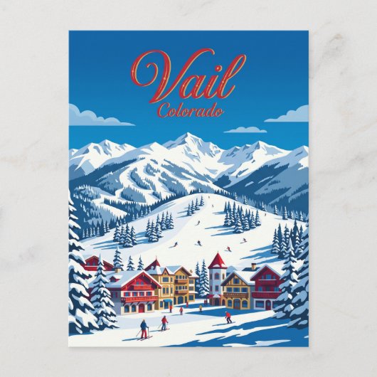 Carte Postale Station de ski de Vail USA (Devant)