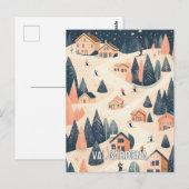 Carte Postale Station de ski de Val Gardena Italie (Devant / Derrière)