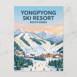Carte Postale Station de ski de Yongpyong Corée du Sud