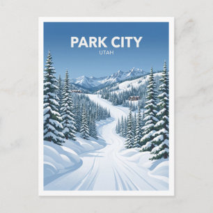 Carte Postale Station de ski Park City Mountain Resort Utah Souv