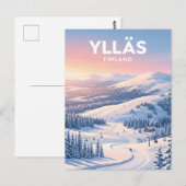 Carte Postale Station de ski Ylläs Finlande (Devant / Derrière)
