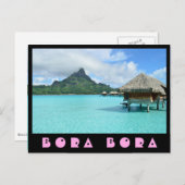 Carte Postale Station de vacances d'Overwater dans la lagune de (Devant / Derrière)